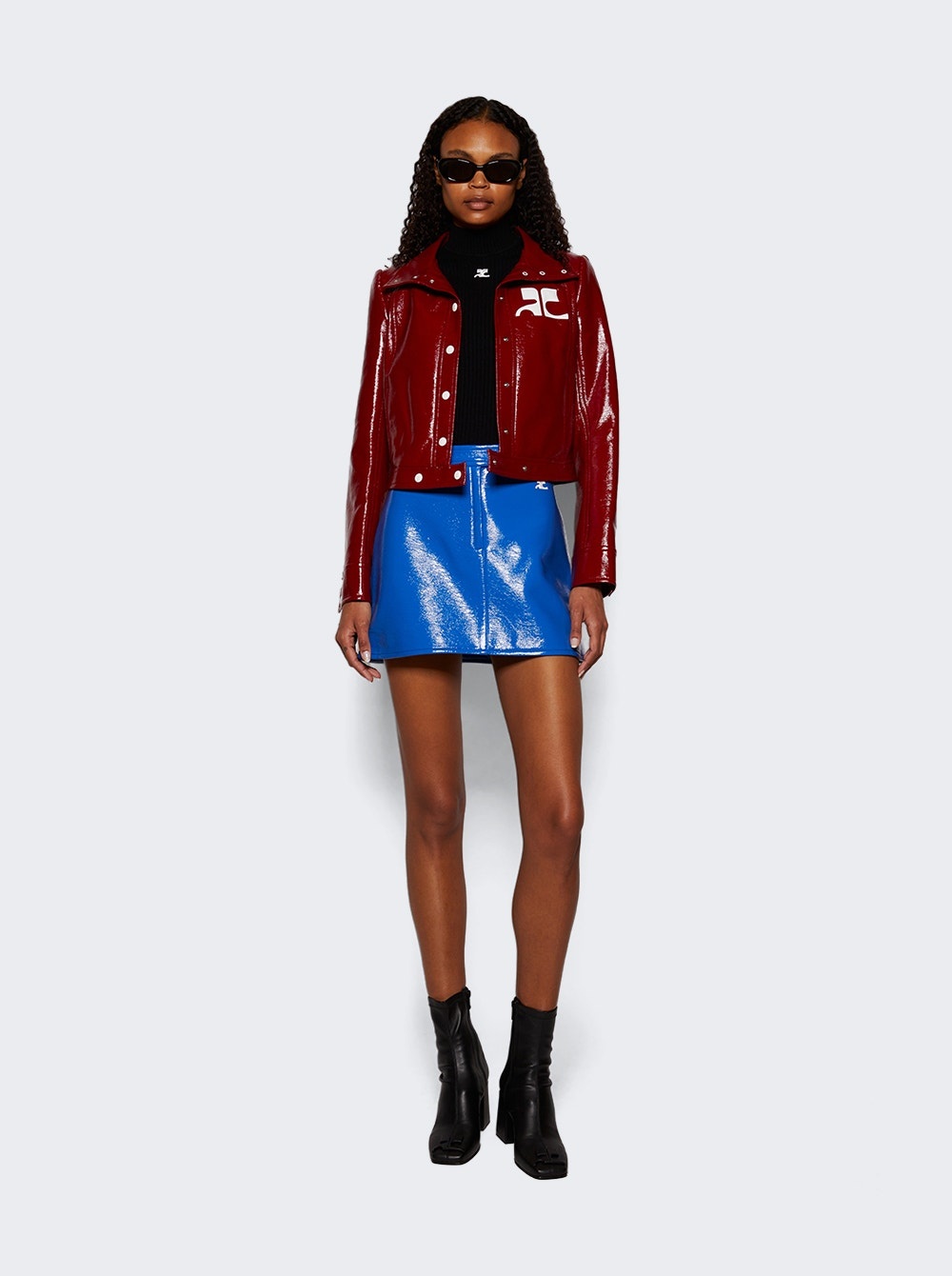 Reedition Vinyl Mini Skirt Blue - 2