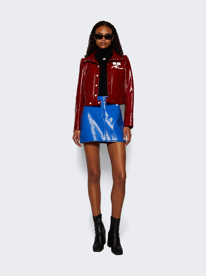 courrèges Reedition Vinyl Mini Skirt Blue outlook