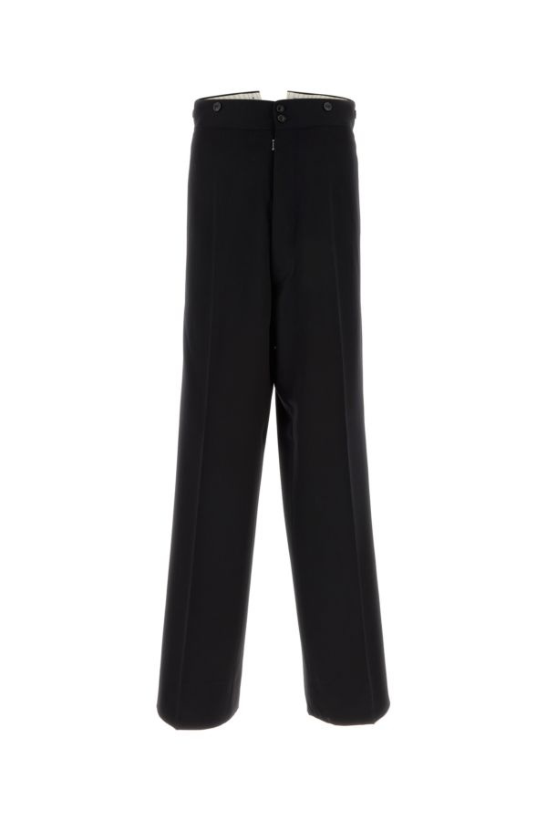 パンツ MAISON MARGIELA BLACK WOOL PANT Maison Margiela Black Wool Pant Elegant Tailored Style – LOZURI®