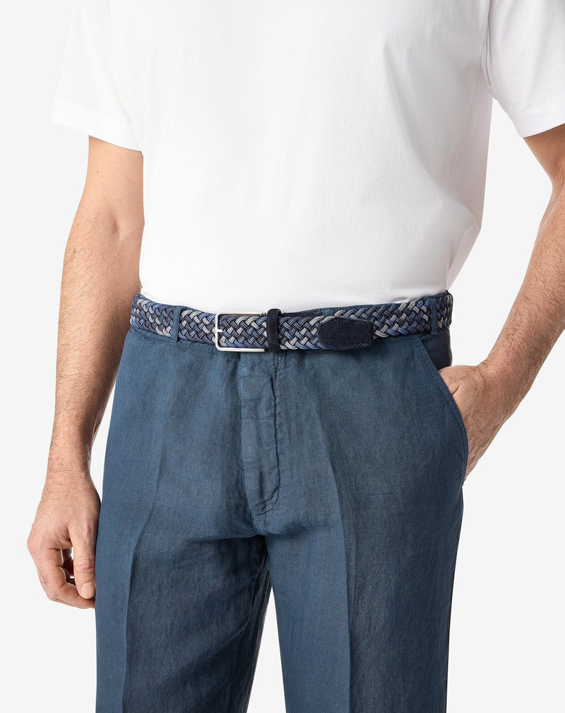 CORNELIANI Blue weaved belt outlook