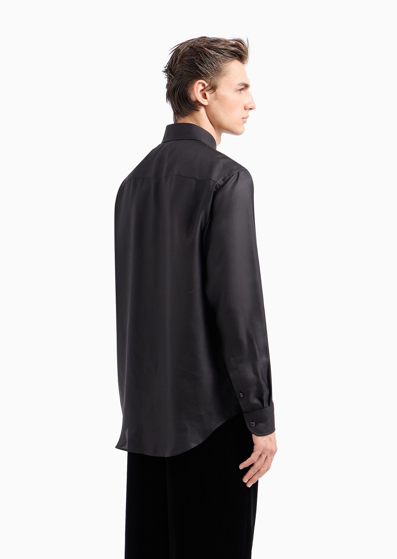 Giorgio's regular-fit silk twill shirt - 3