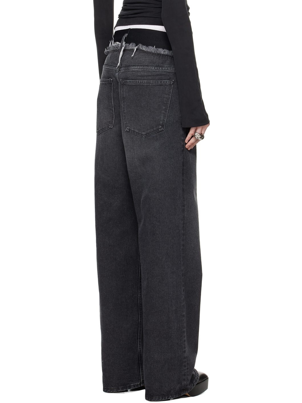 Gray Elasticated Jeans - 3