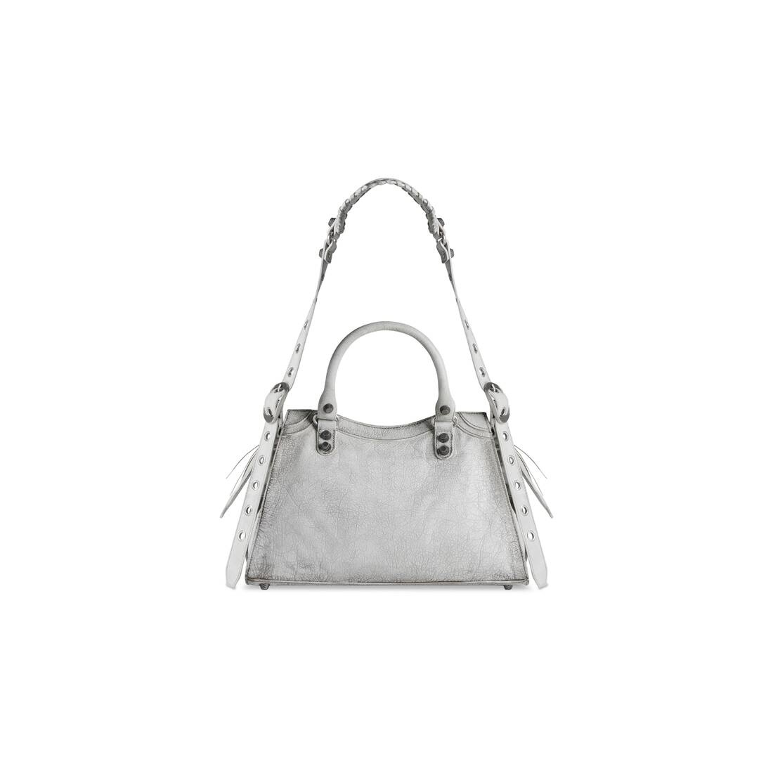 Women's Neo Cagole City Small Handbag Dirty Effect in Optic White - 4
