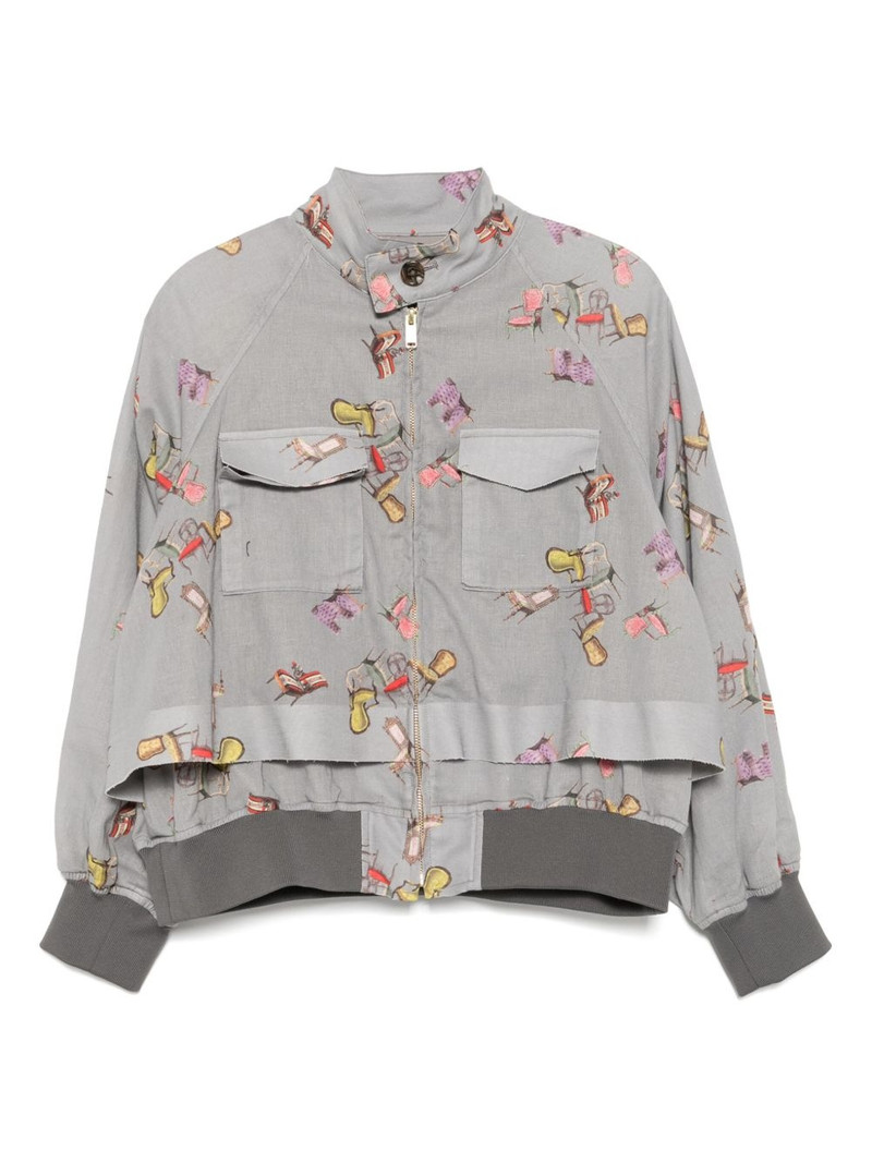 graphic-print bomber jacket 1