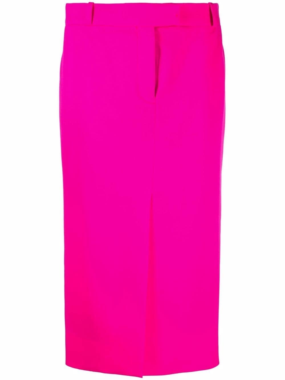 slit-detail pencil skirt - 1