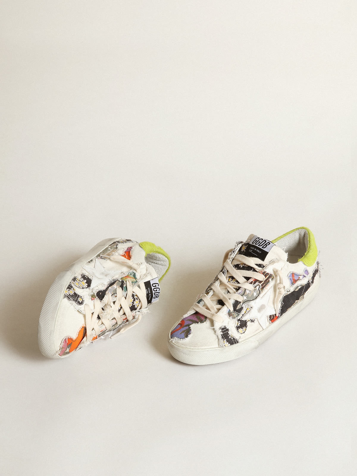 Women’s Super-Star LAB with multicolored prints and white leather star - 2