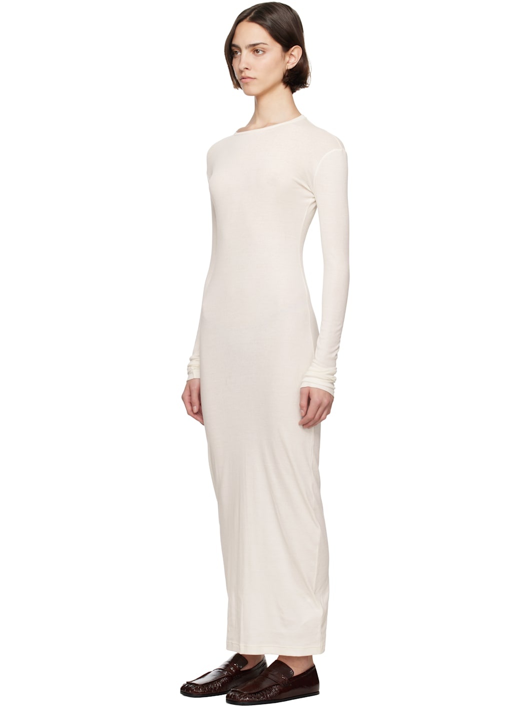 Gray 3 Layers Long Sleeved Maxi Dress - 5