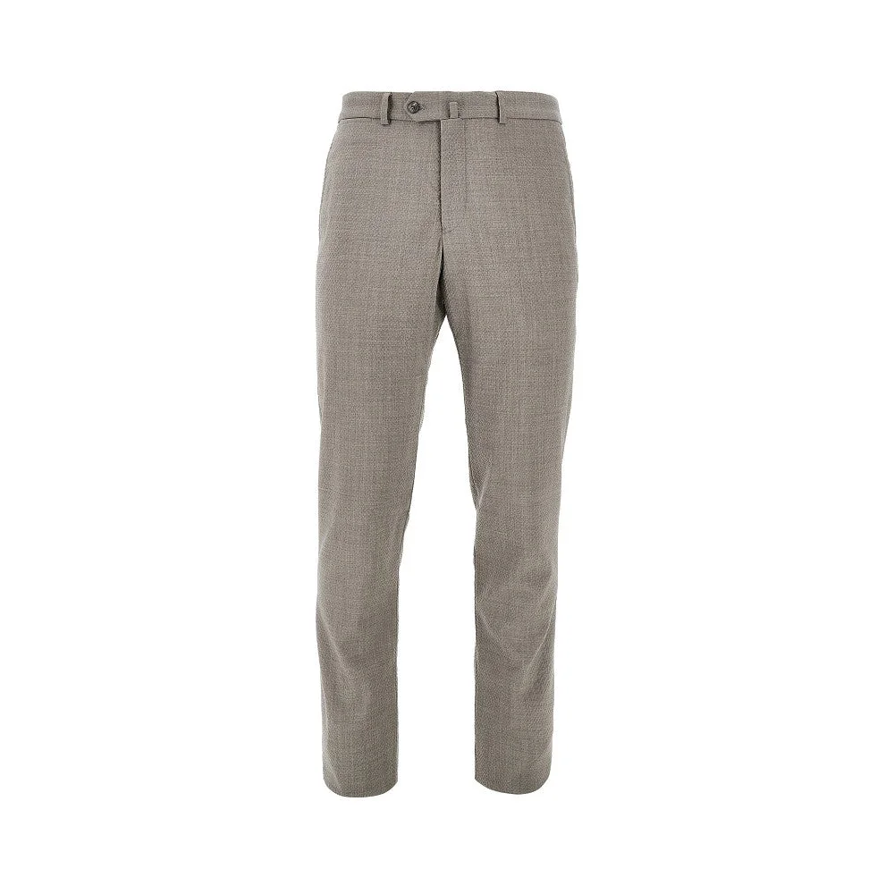 TEXTURED WOOL PANTS - 1
