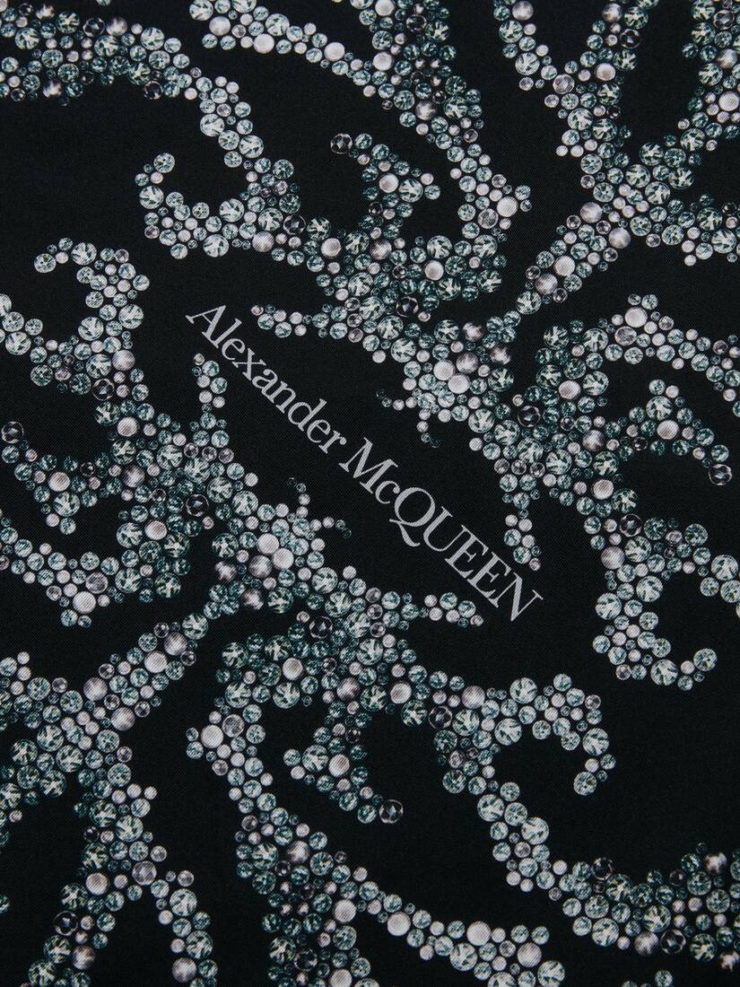 Women's Crystal Spine Scarf in Black/medium Grey - 3