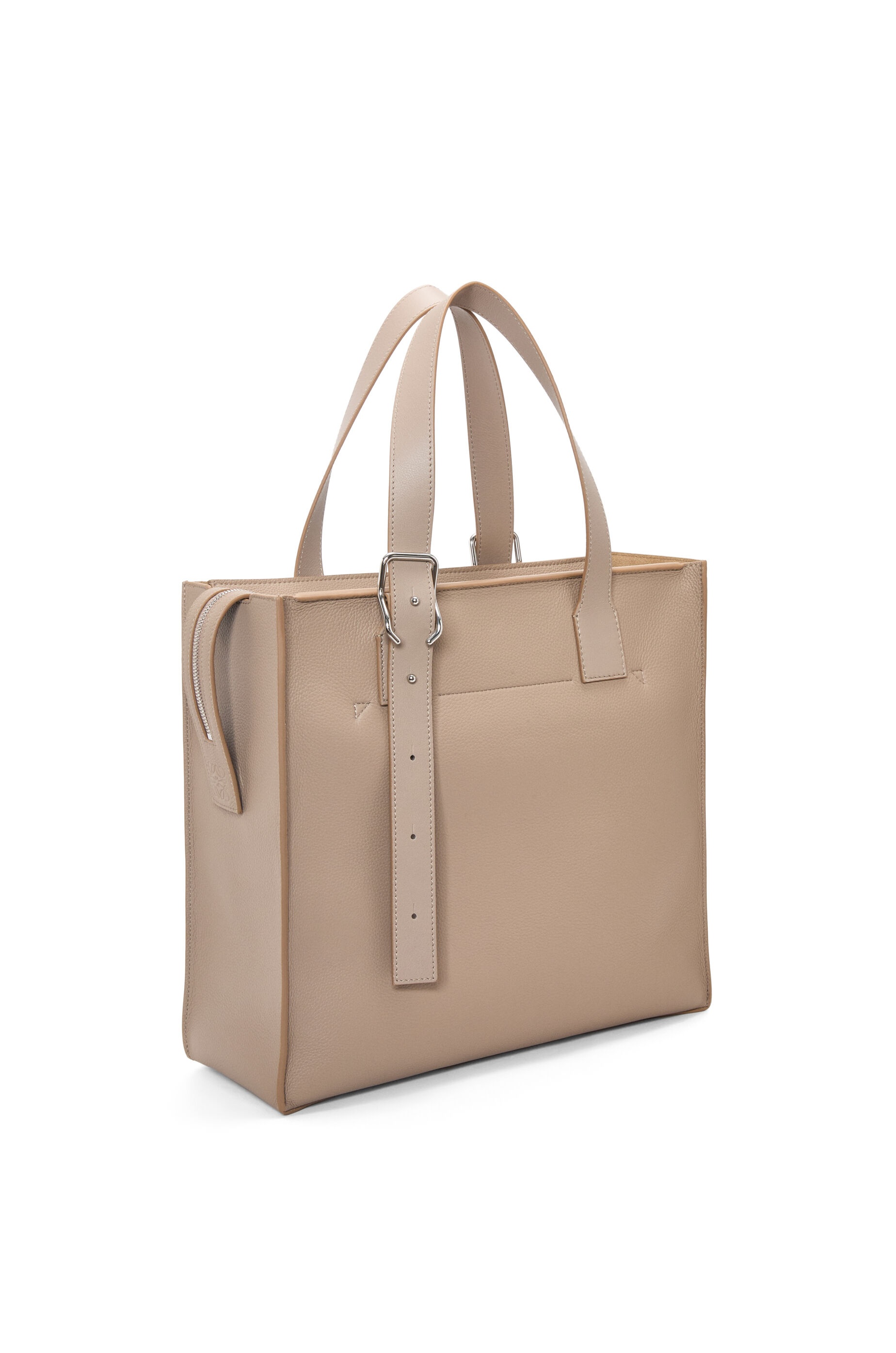 Buckle Zip Tote in soft grained calfskin - 4