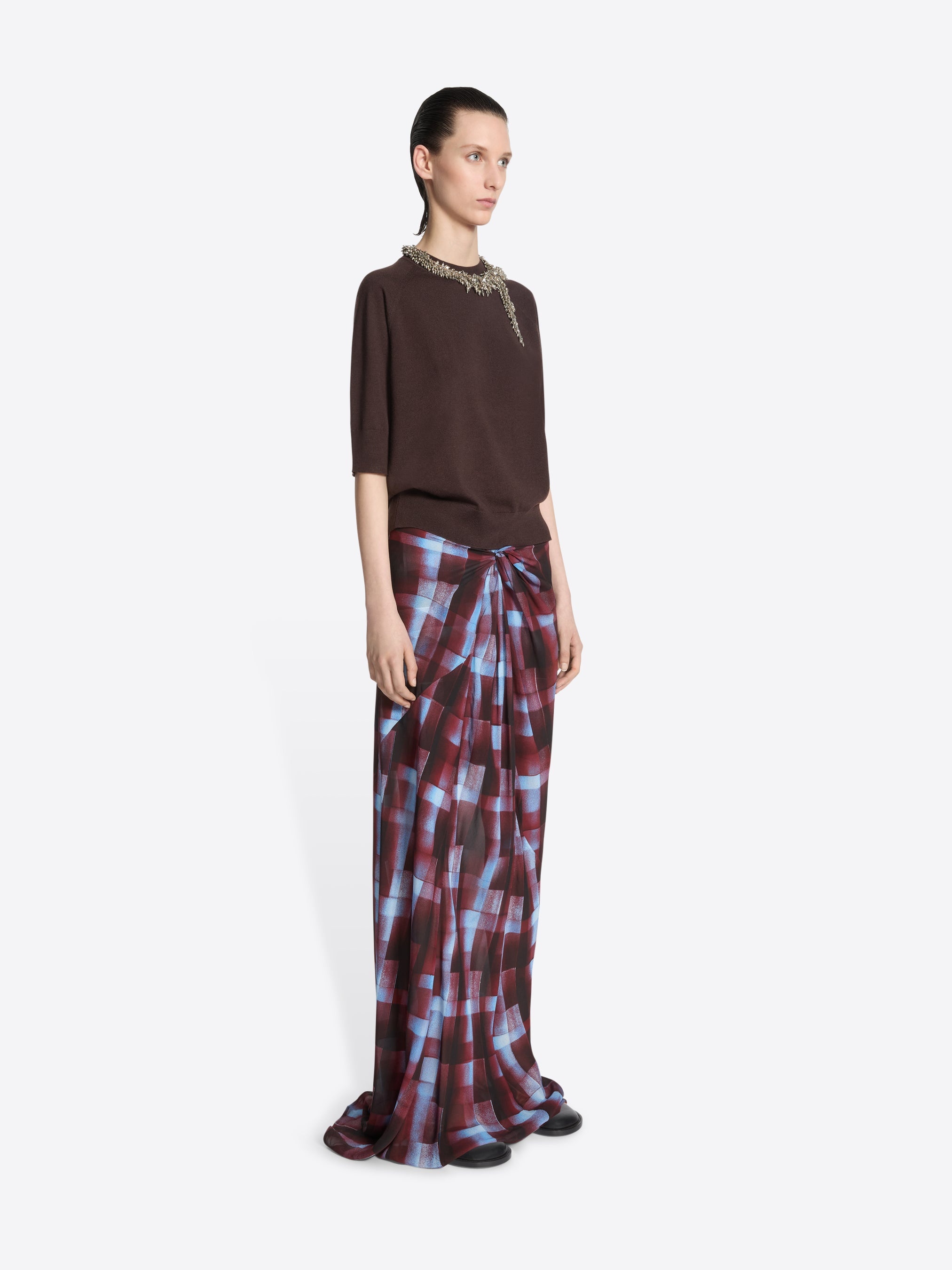LONG DRAPED SKIRT - 3