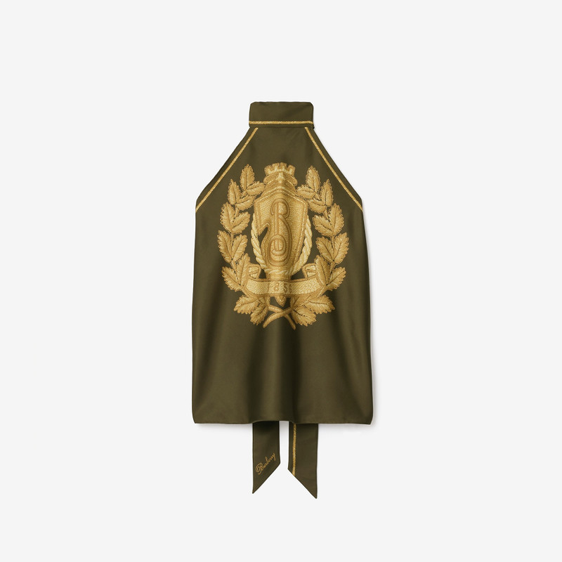 B Crest Silk Scarf Top 1