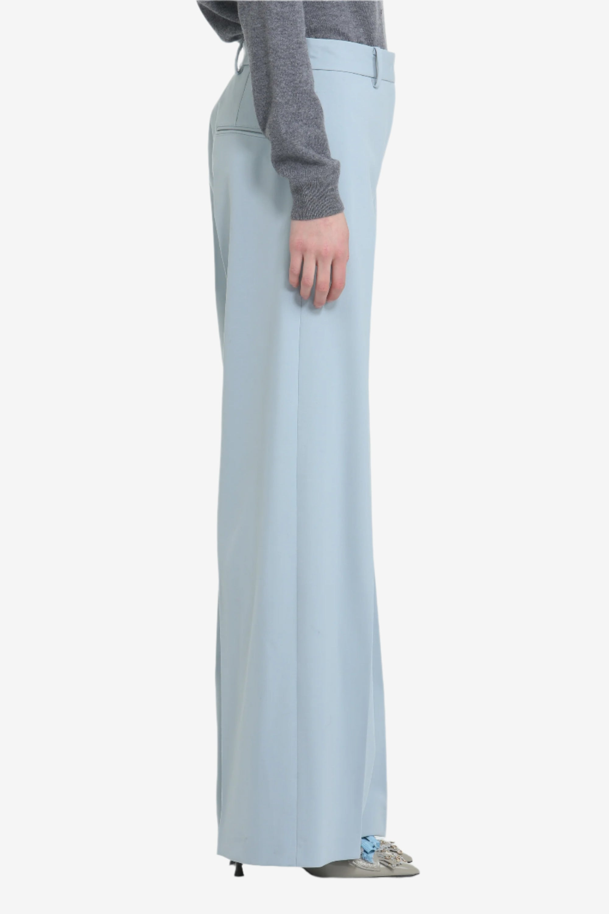 PALAZZO TROUSERS WITH BELT LOOPS - 3