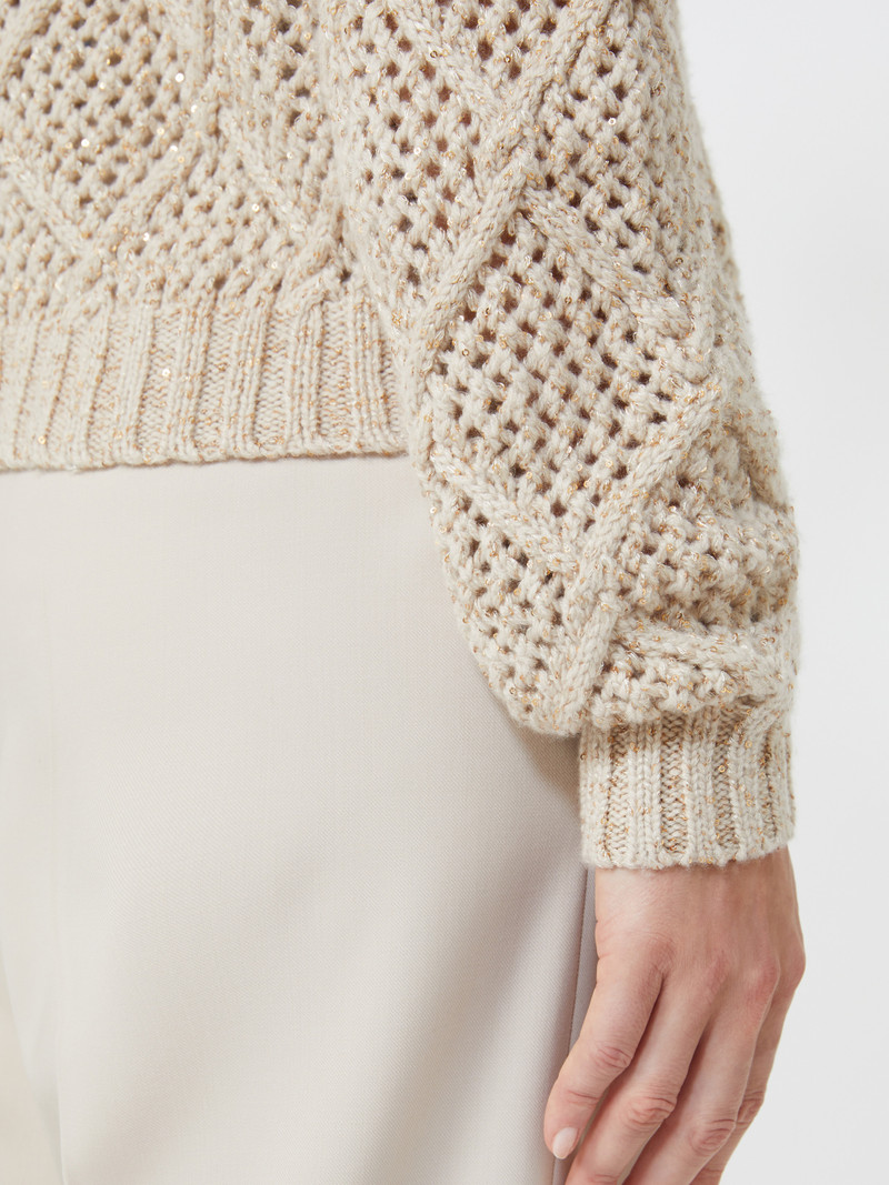 ELLADE Boxy sweater in wool and cashmere with sequins 6