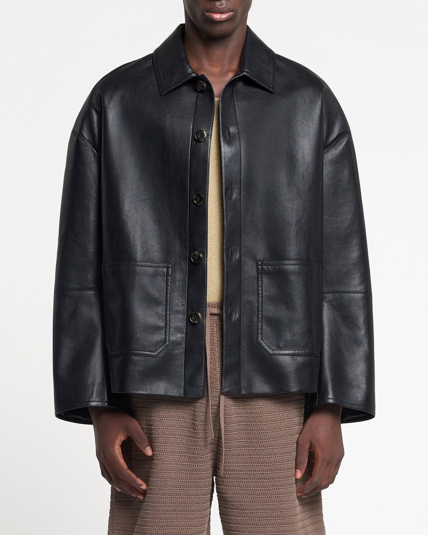 Regenerated Leather Jacket - 4