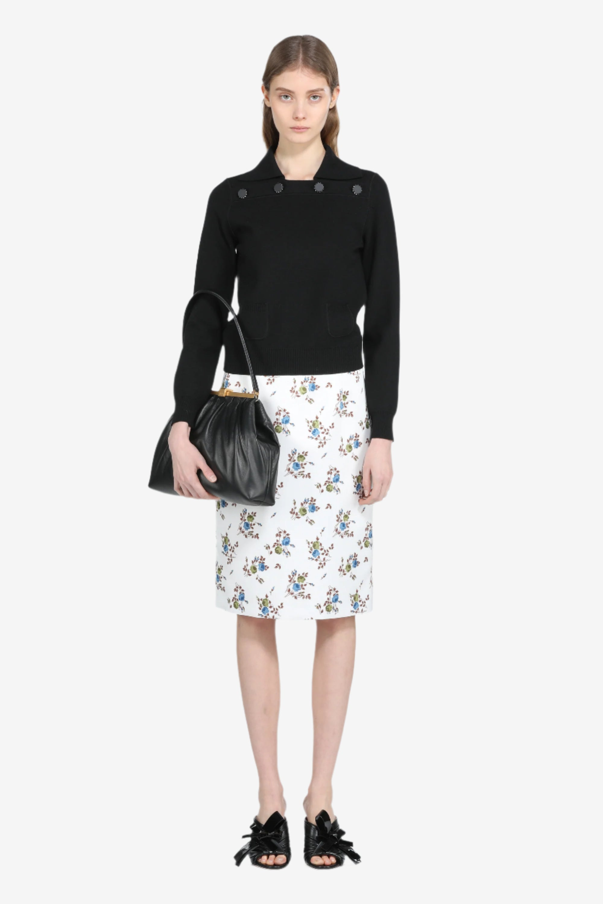 PENCIL SKIRT WITH FLORAL PRINT - 4