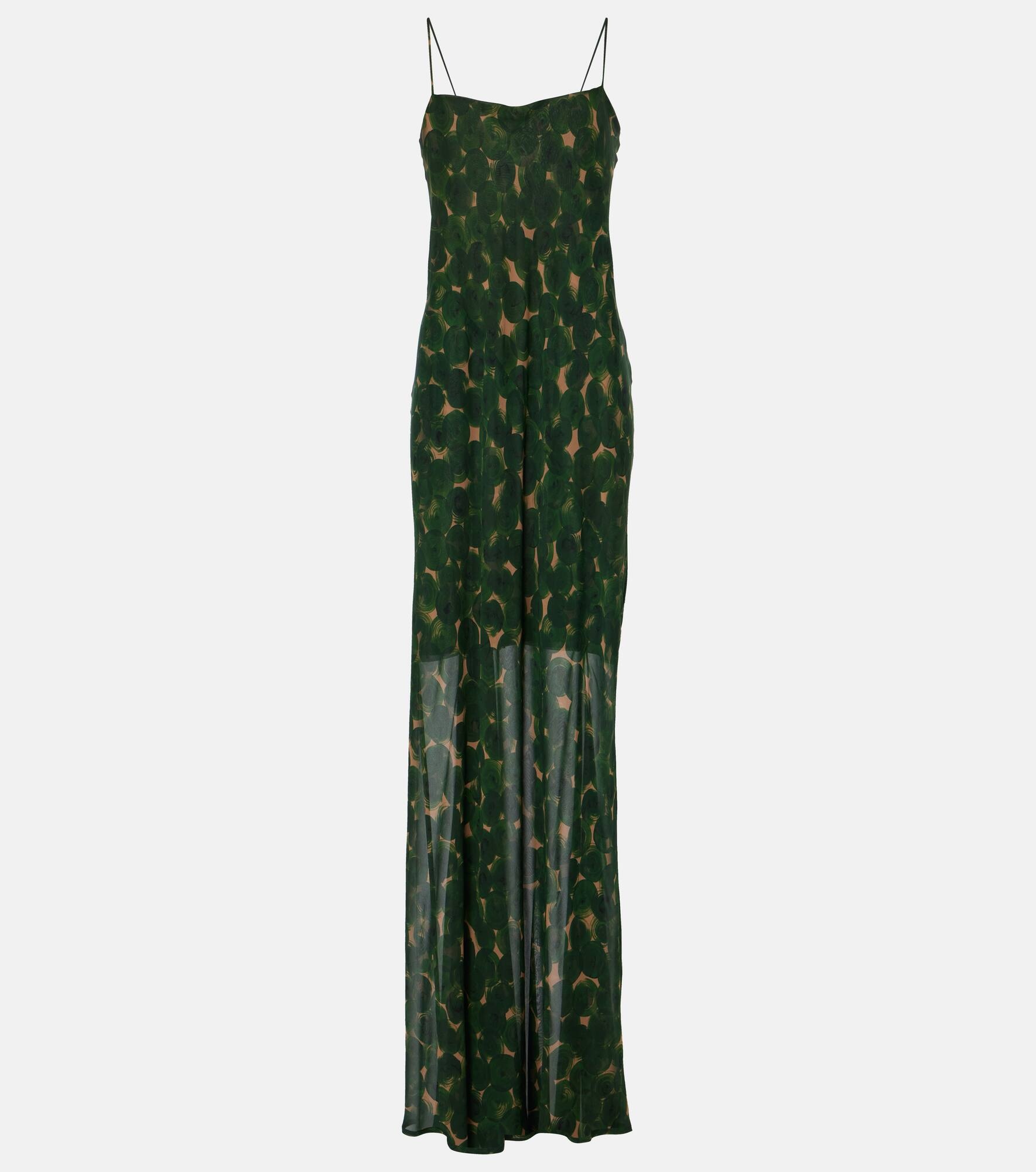 Deryl floral silk gown - 1