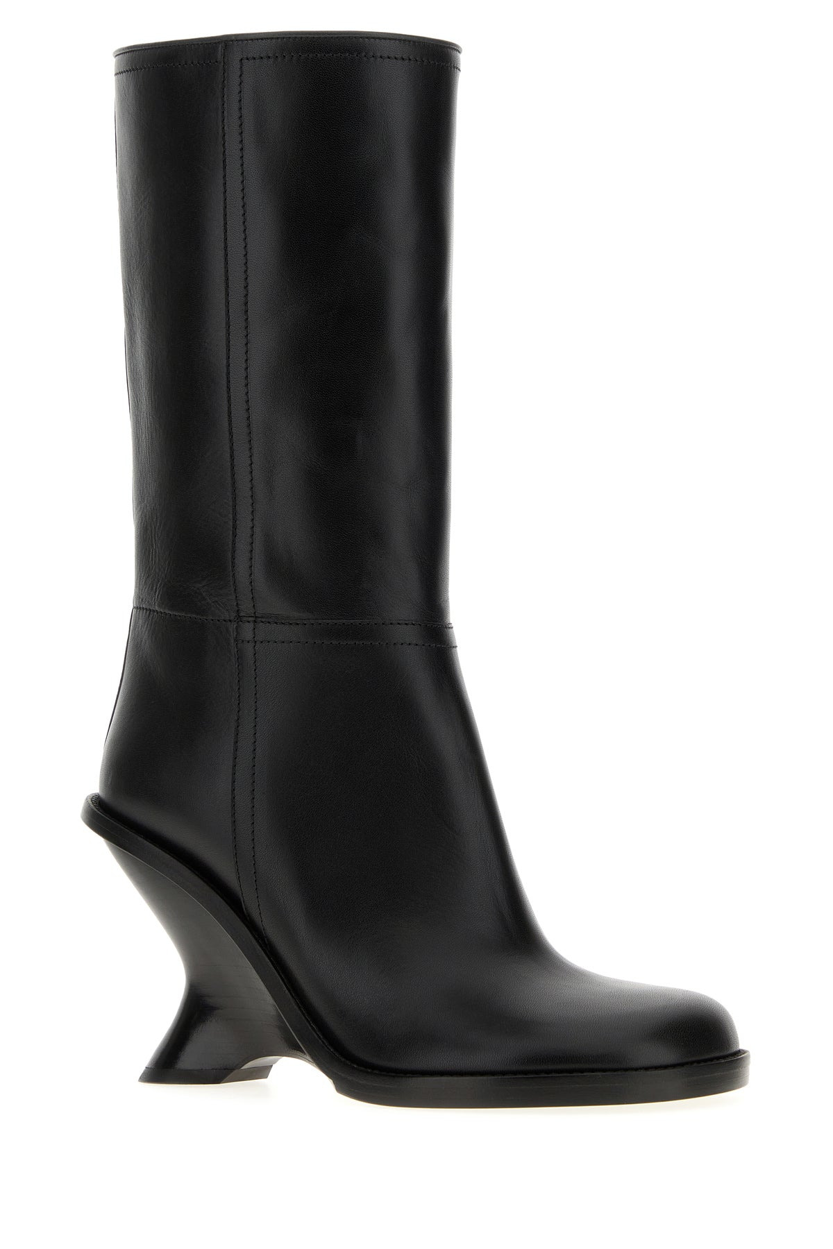 Black leather boots - 2