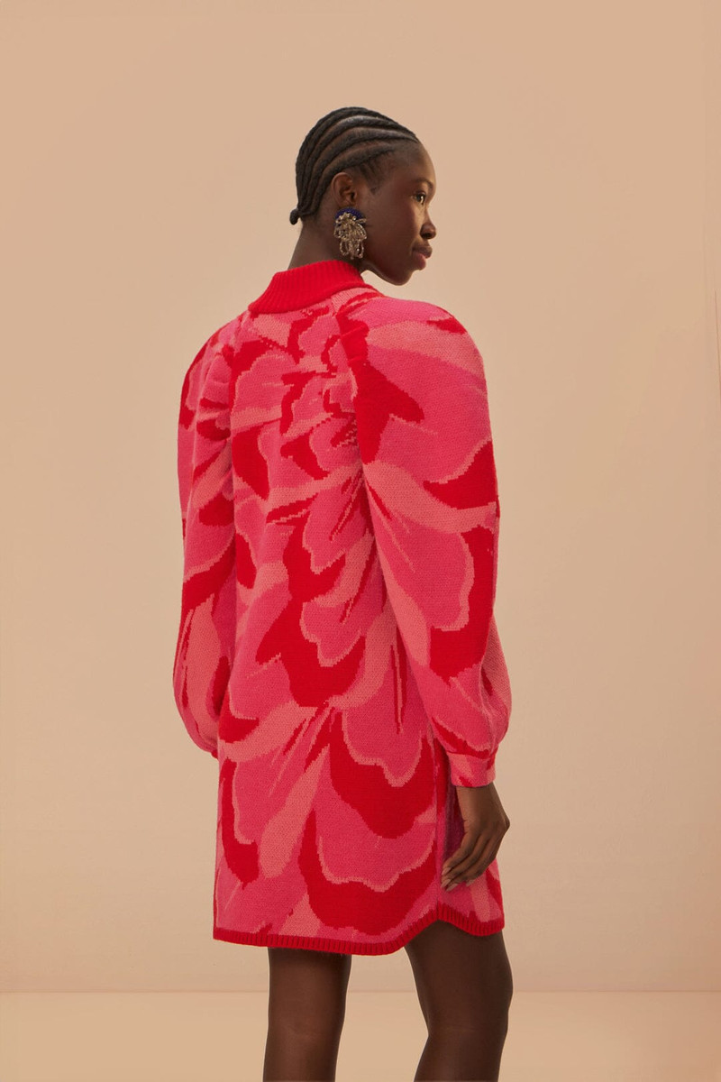 Bold Flower Knit Dress 3