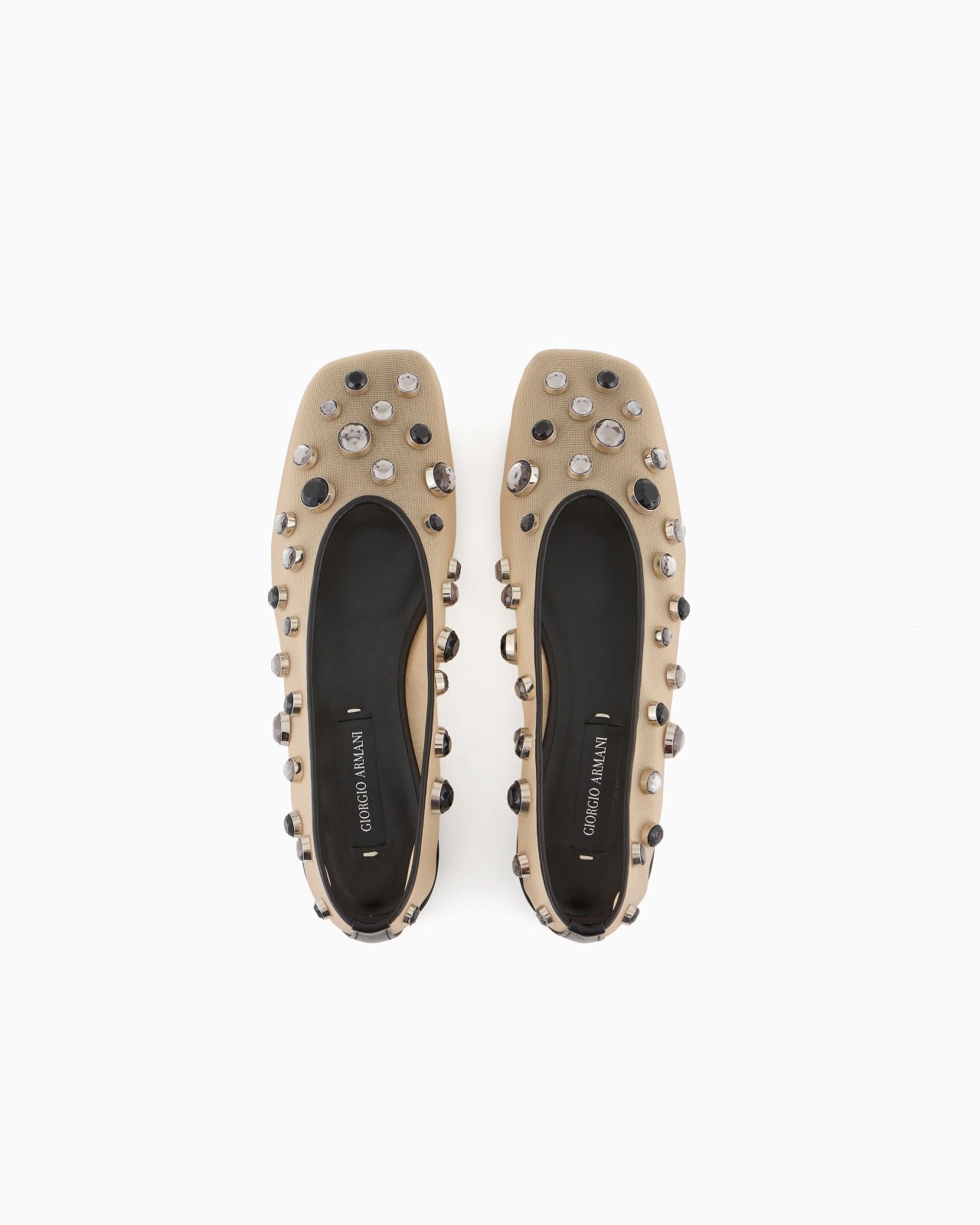 GIORGIO ARMANI X 10 CORSO COMO BALLERINAS IN MESH AND RHINESTONES BEZELS - 3