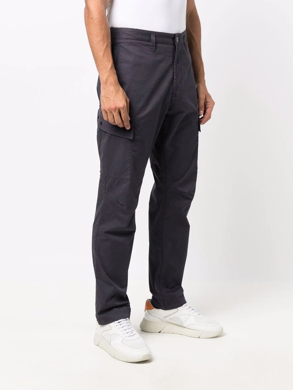 logo-patch utility trousers - 3