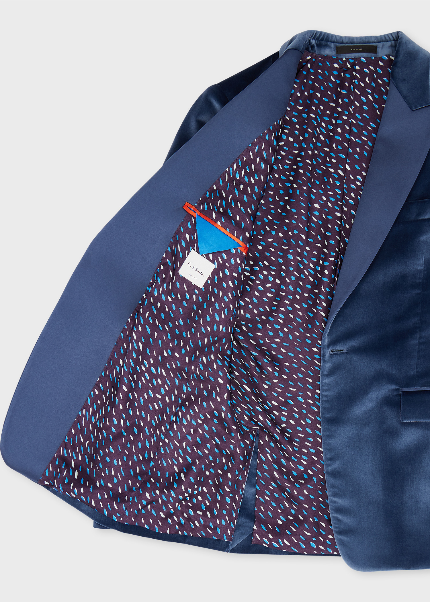 The Soho - Tailored-Fit Blue Velvet Evening Blazer - 4