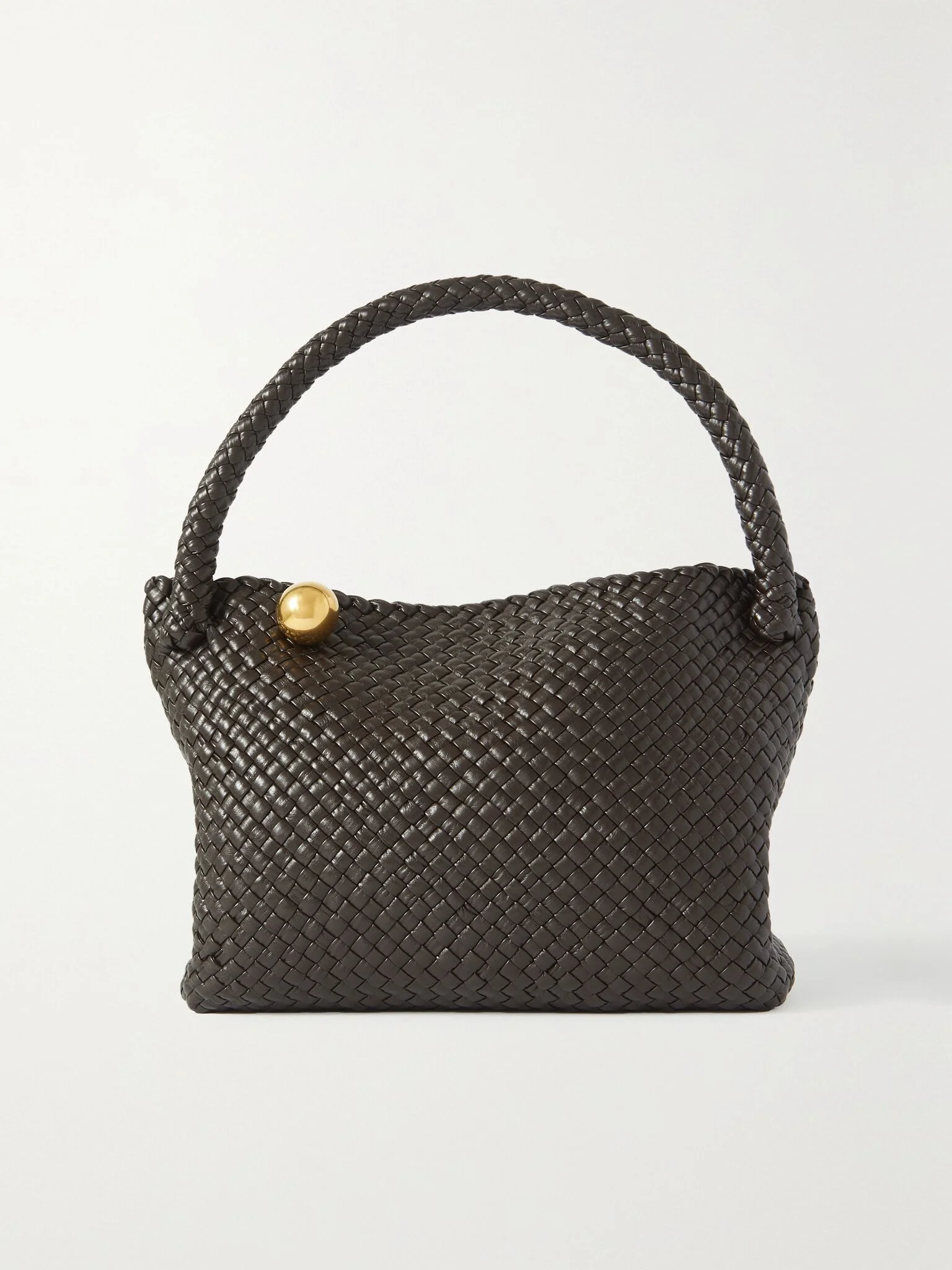 Tosca intrecciato leather shoulder bag Brown - 1