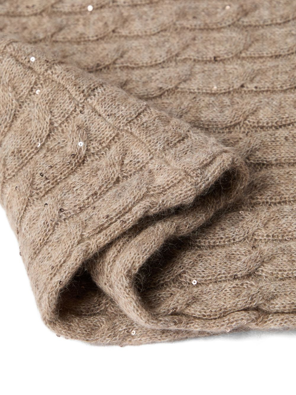 cable-knit sequin scarf - 2