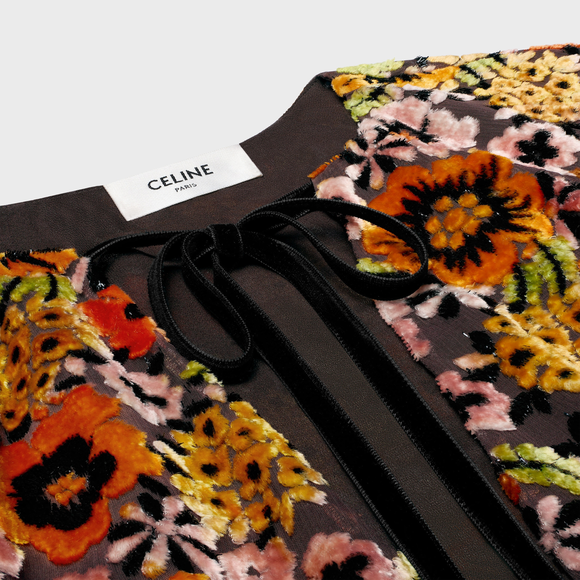 mini folk dress IN velvet jacquard - 3