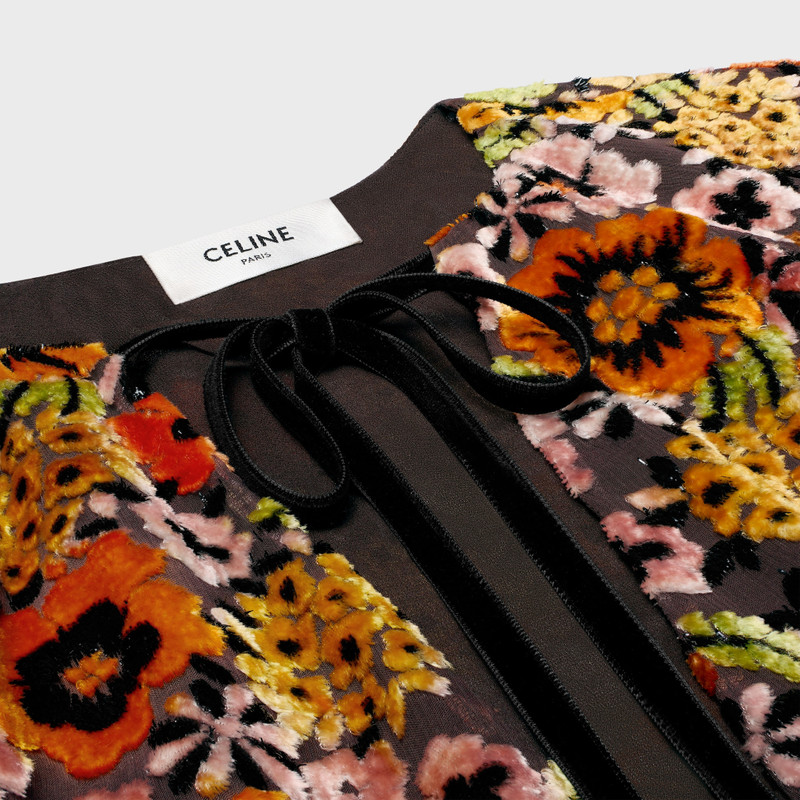 mini folk dress IN velvet jacquard 3