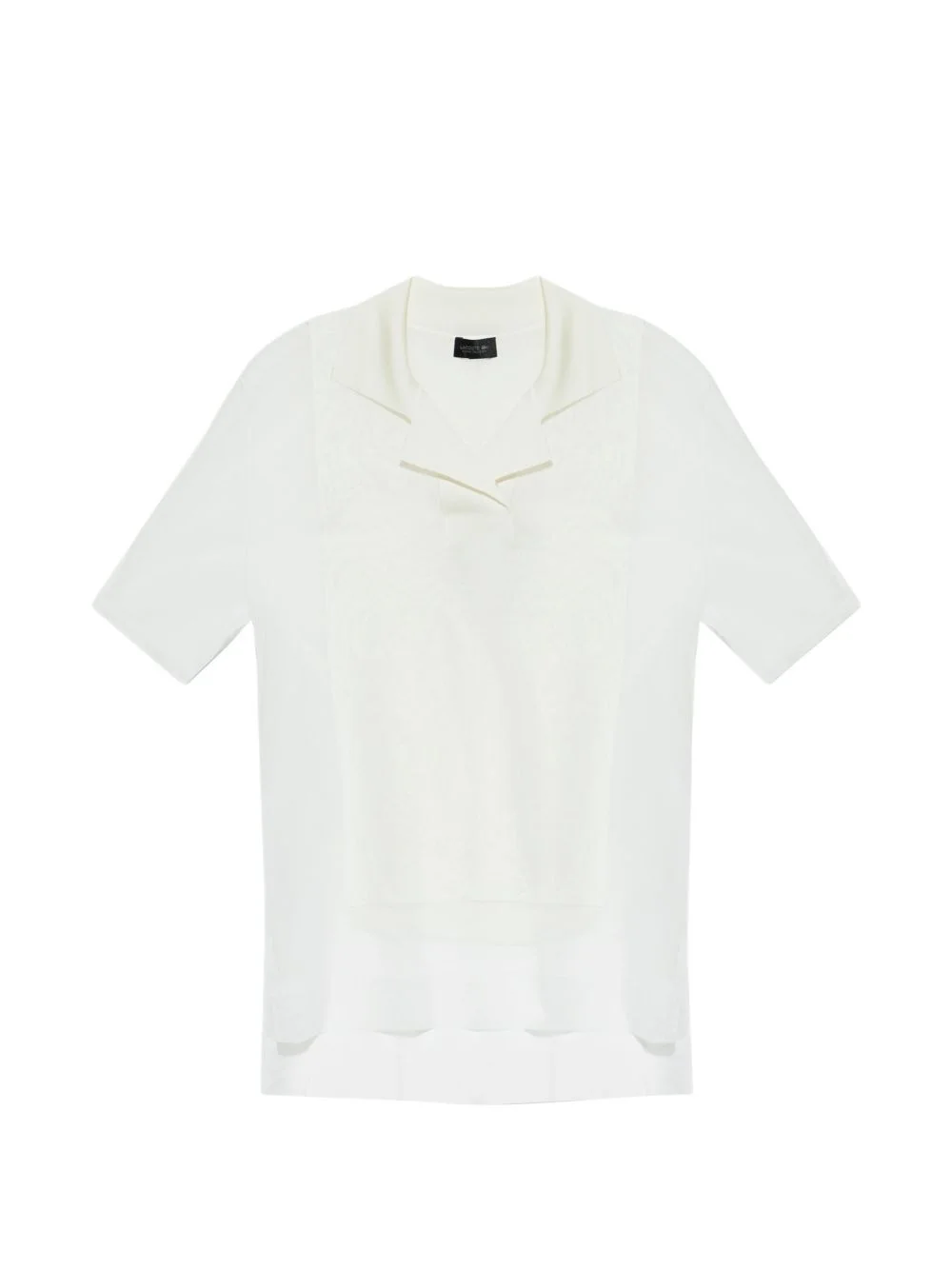 V-neck collared shirt - 1