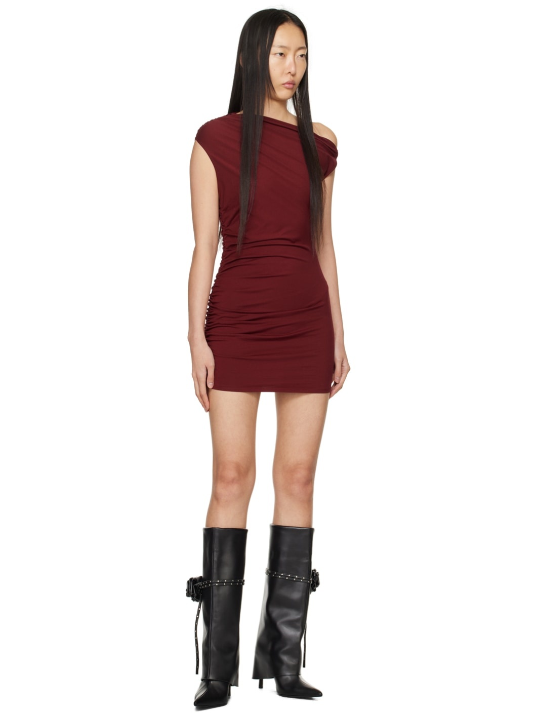 Burgundy Shiloh Minidress - 4