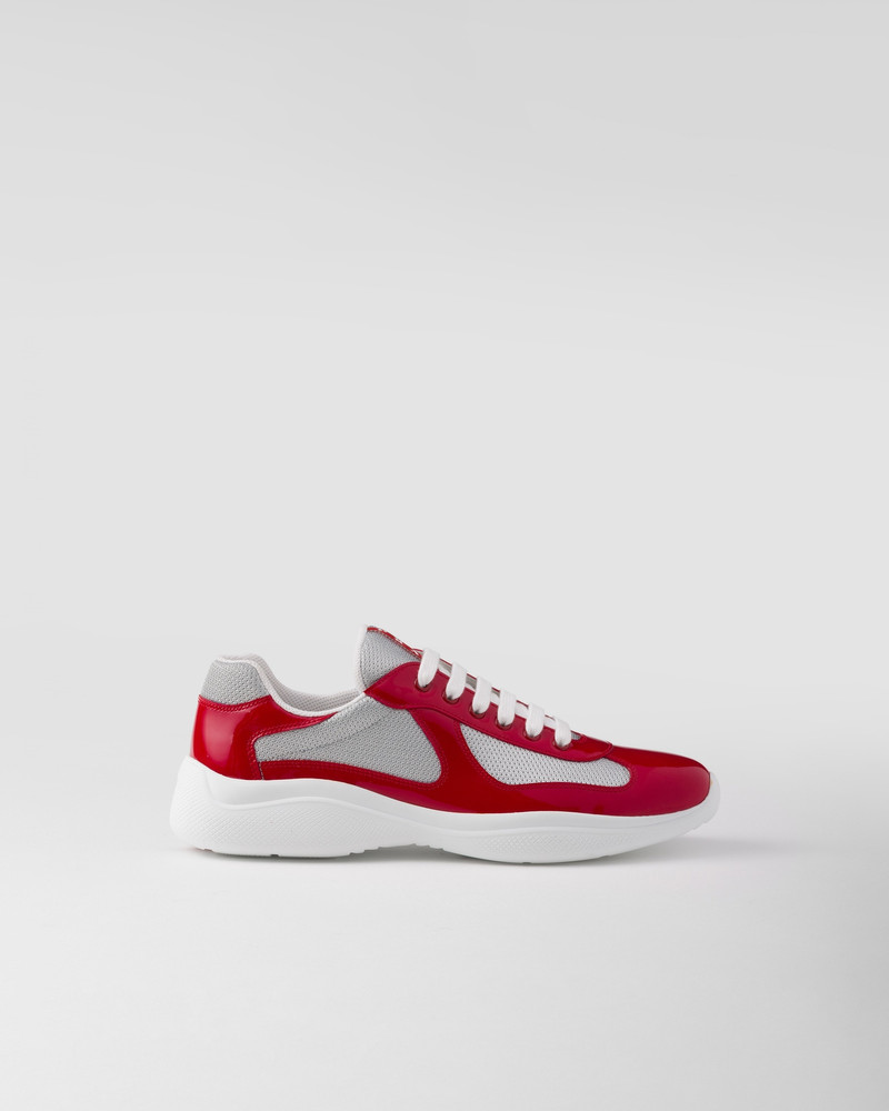 Prada Patent leather and technical fabric Prada America's Cup sneakers outlook