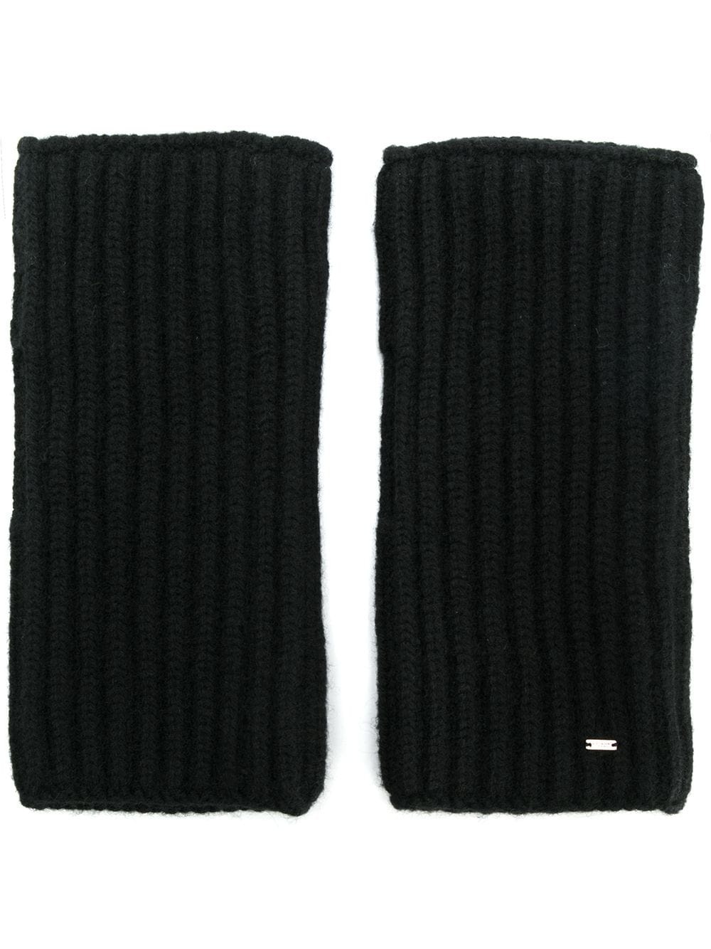 fingerless knitted gloves - 1