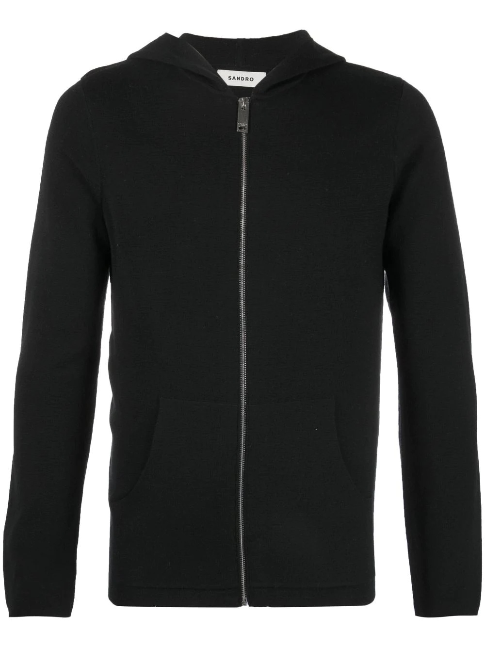 fine-knit front-zip hoodie - 2