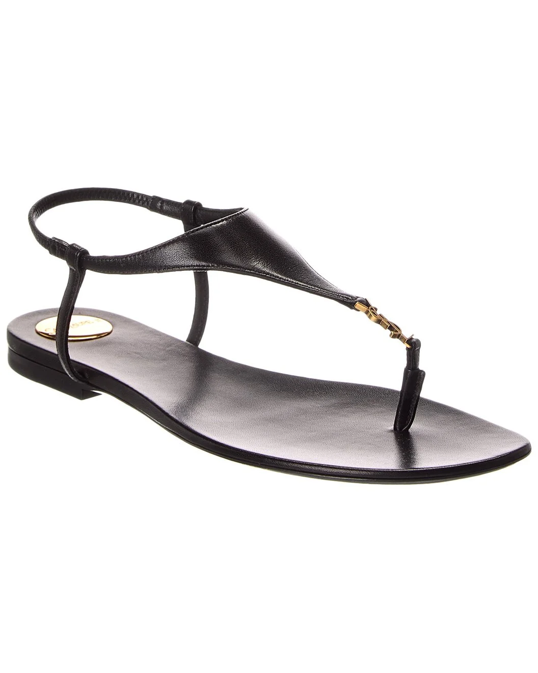 Saint Laurent Cassandre Leather Sandal - 1