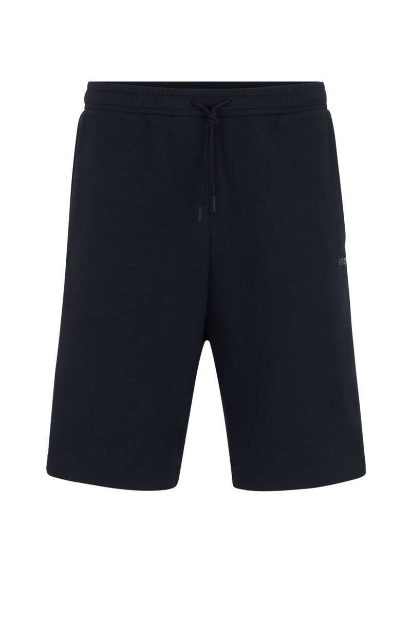 STRETCH-COTTON REGULAR-FIT SHORTS WITH SANDWICH LOGO - 1