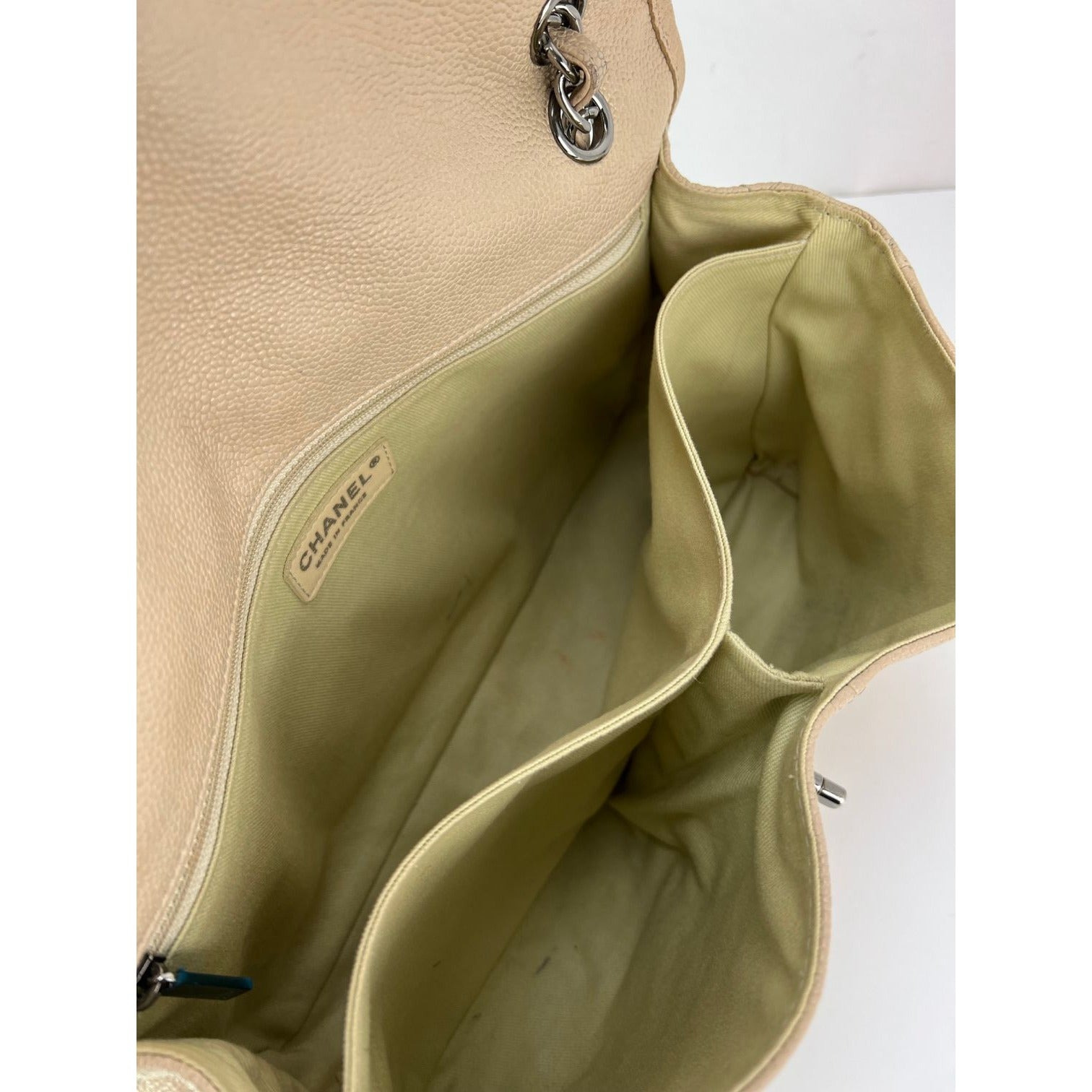Chanel Grained leather Medium Natural Beauty Beige Flap Bag - 13
