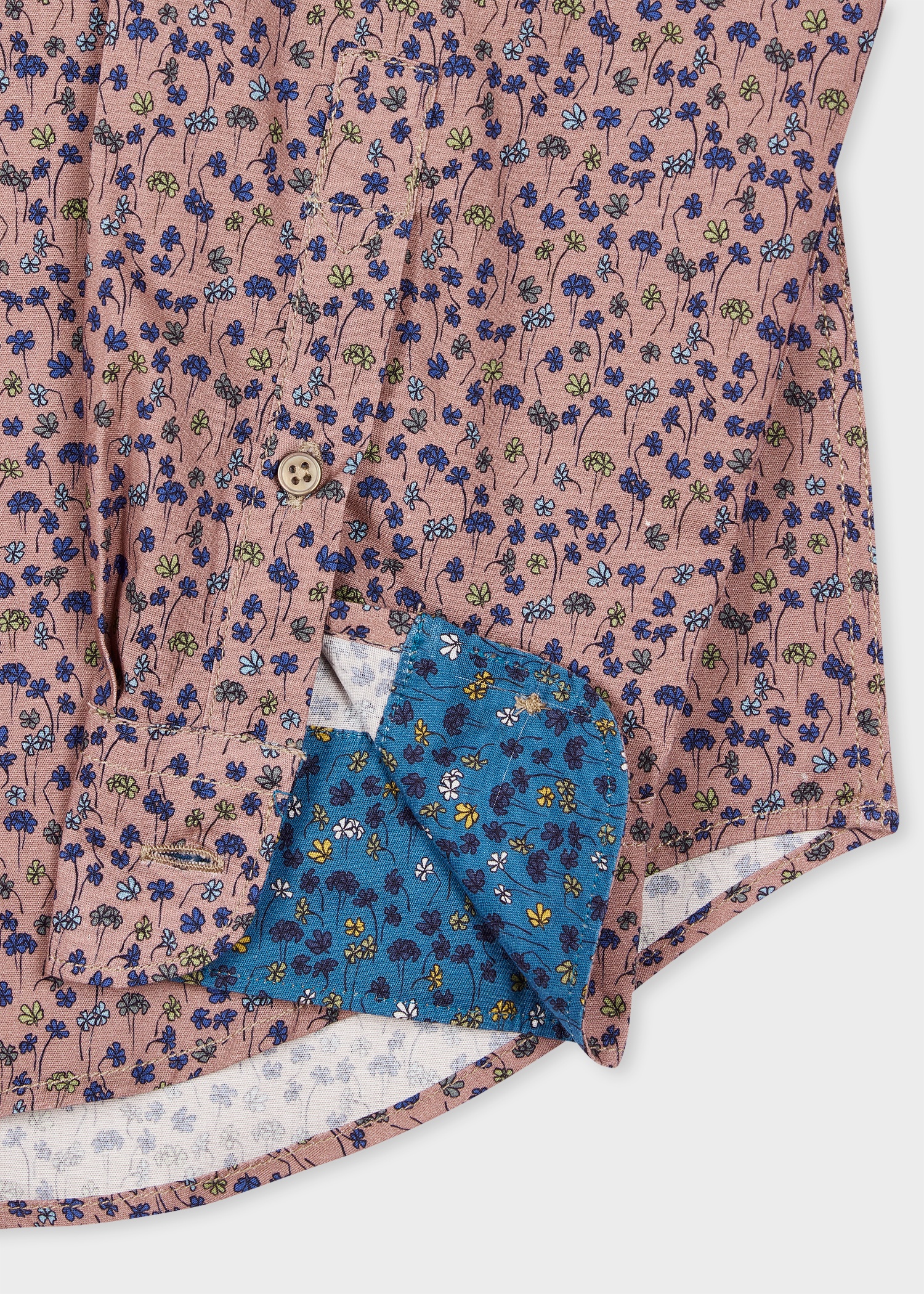 Tailored-Fit Mauve 'Oxalis Floral' Print Shirt - 2