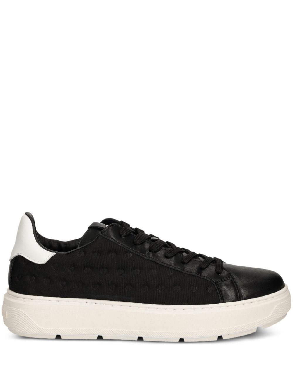 lace up leather trainers - 1