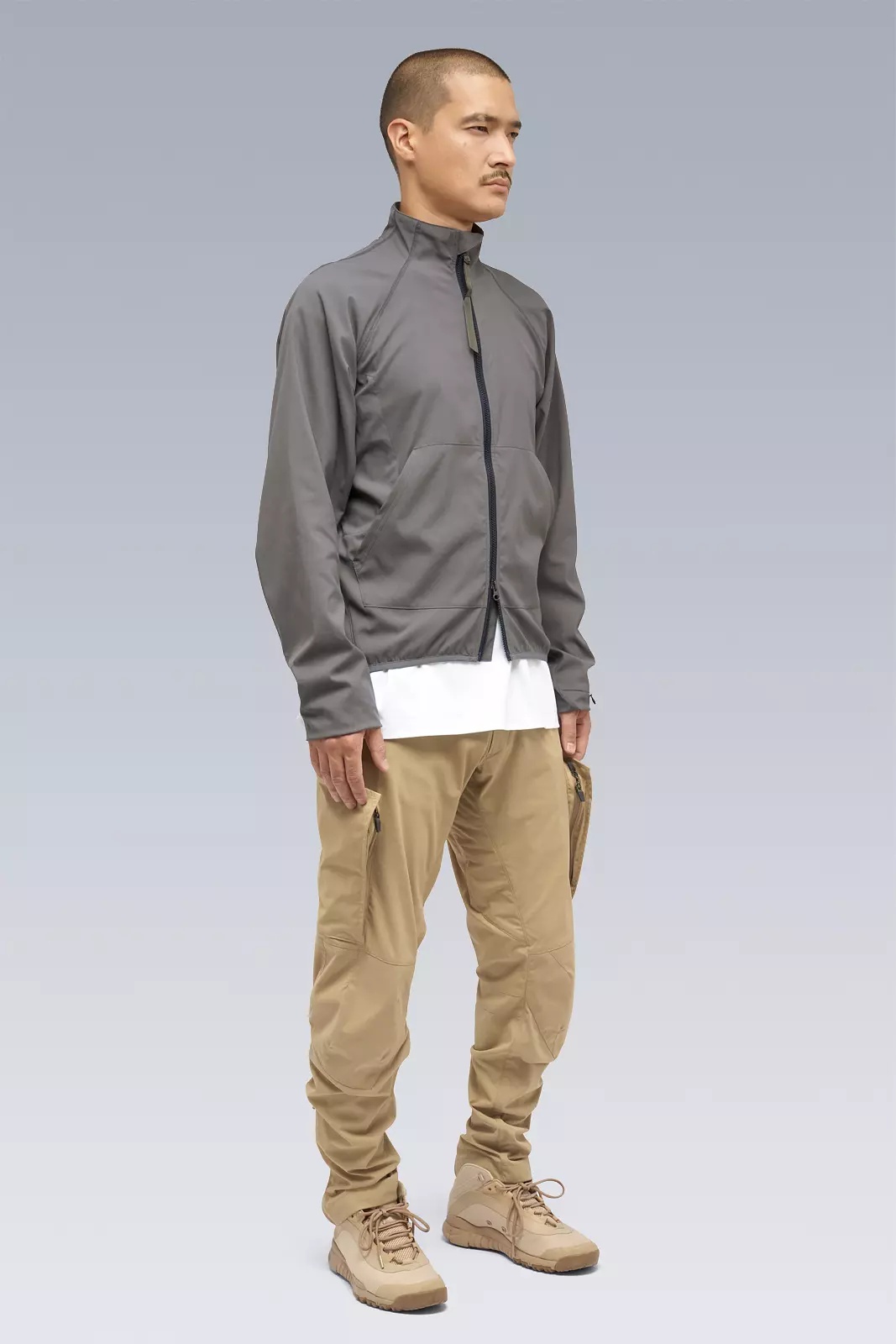 J97-M Nylon Stretch Contour Jacket Gray