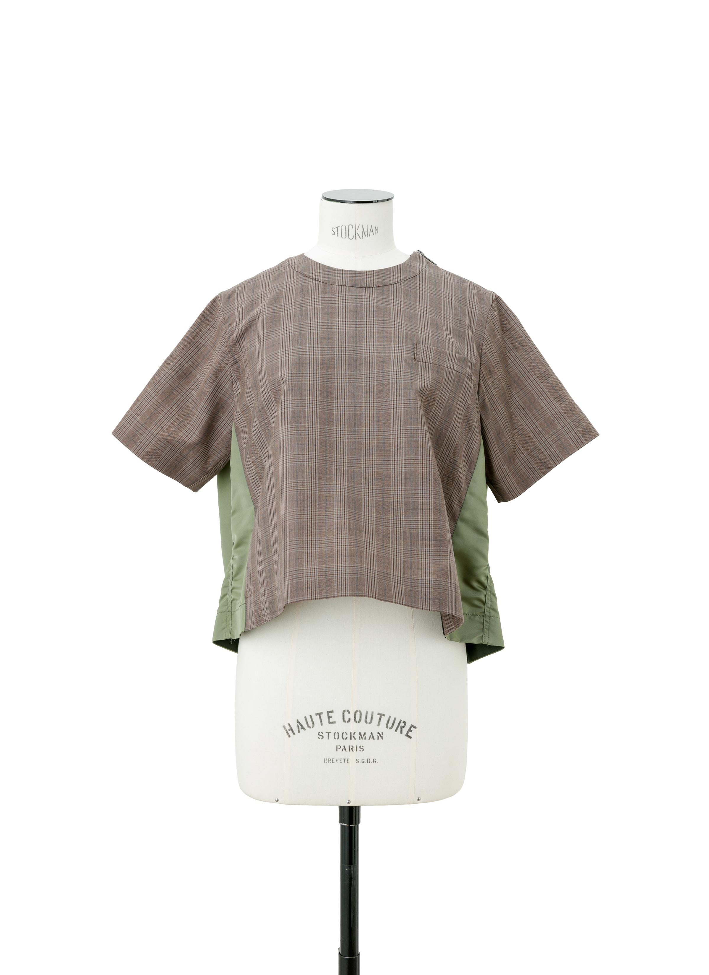 Wool Silk Suiting x Nylon Twill Pullover - 2