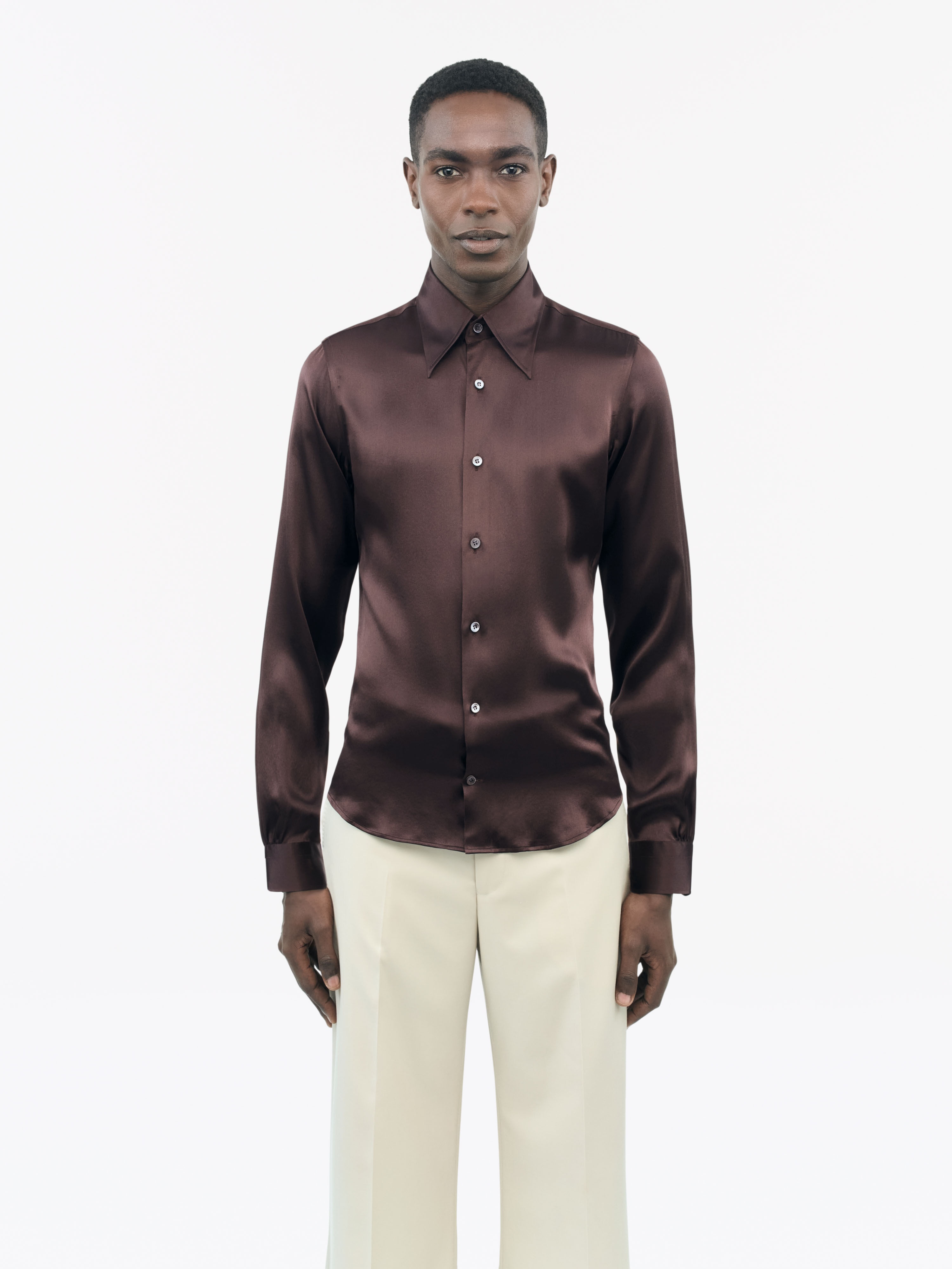 Alain Slim-fit Silk Shirt - 3