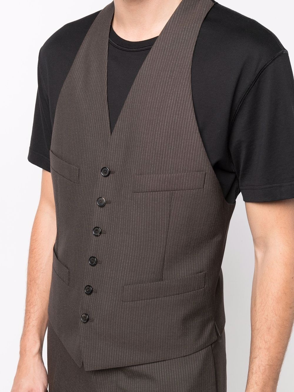 button-front sleeveless waistcoat - 5