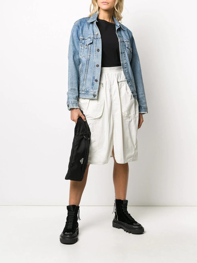 Ambush Parachute midi creased cotton skirt outlook