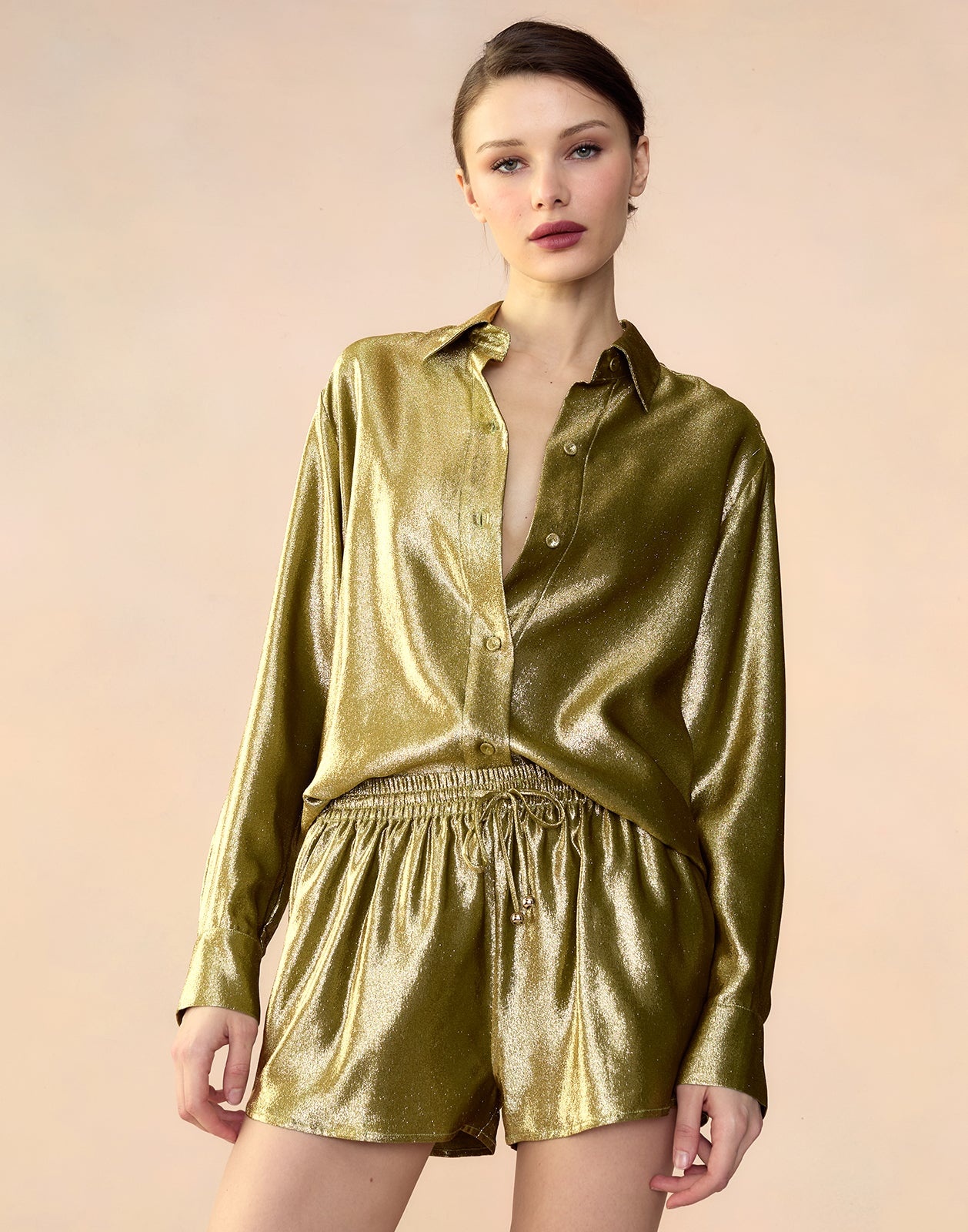 Liquid Gold Lamé Shirt - 2