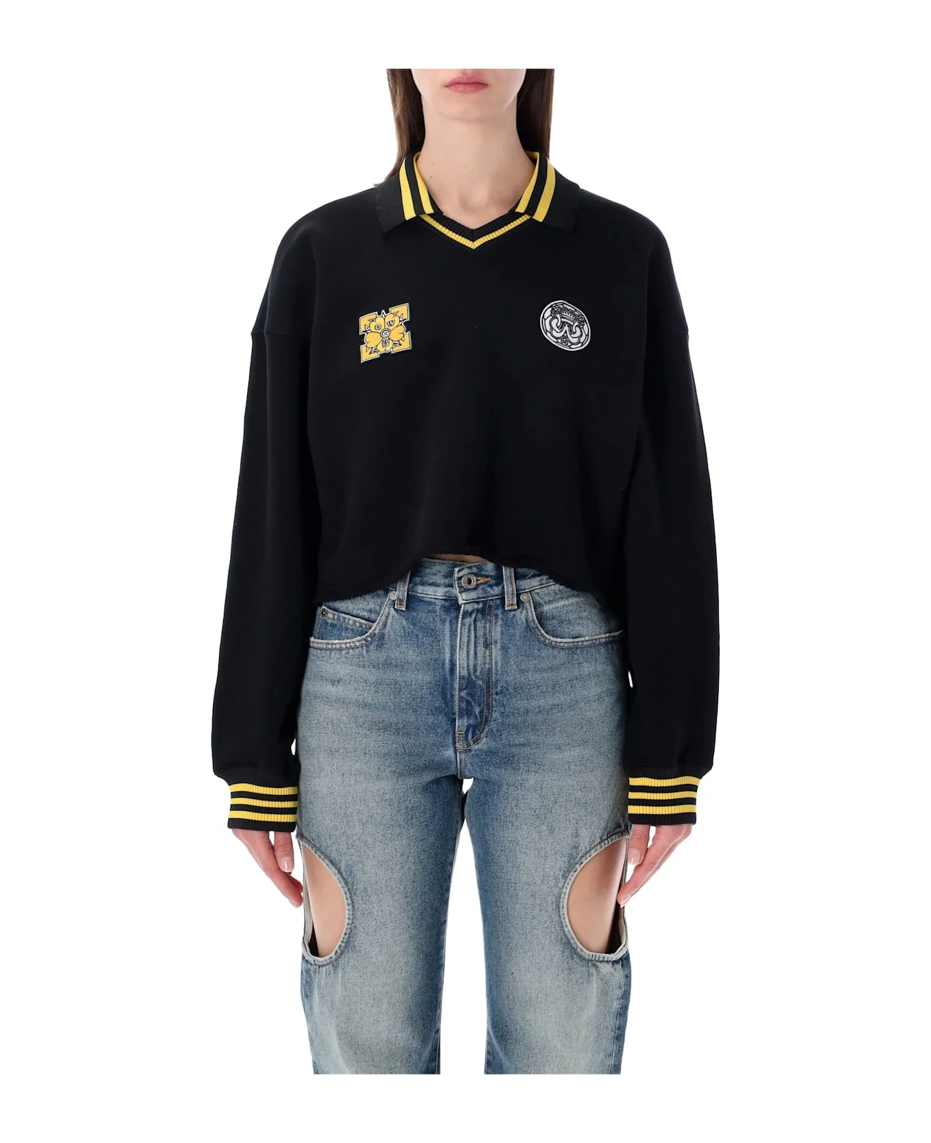 Off-white Cropped Polo Sweatshirt - 1