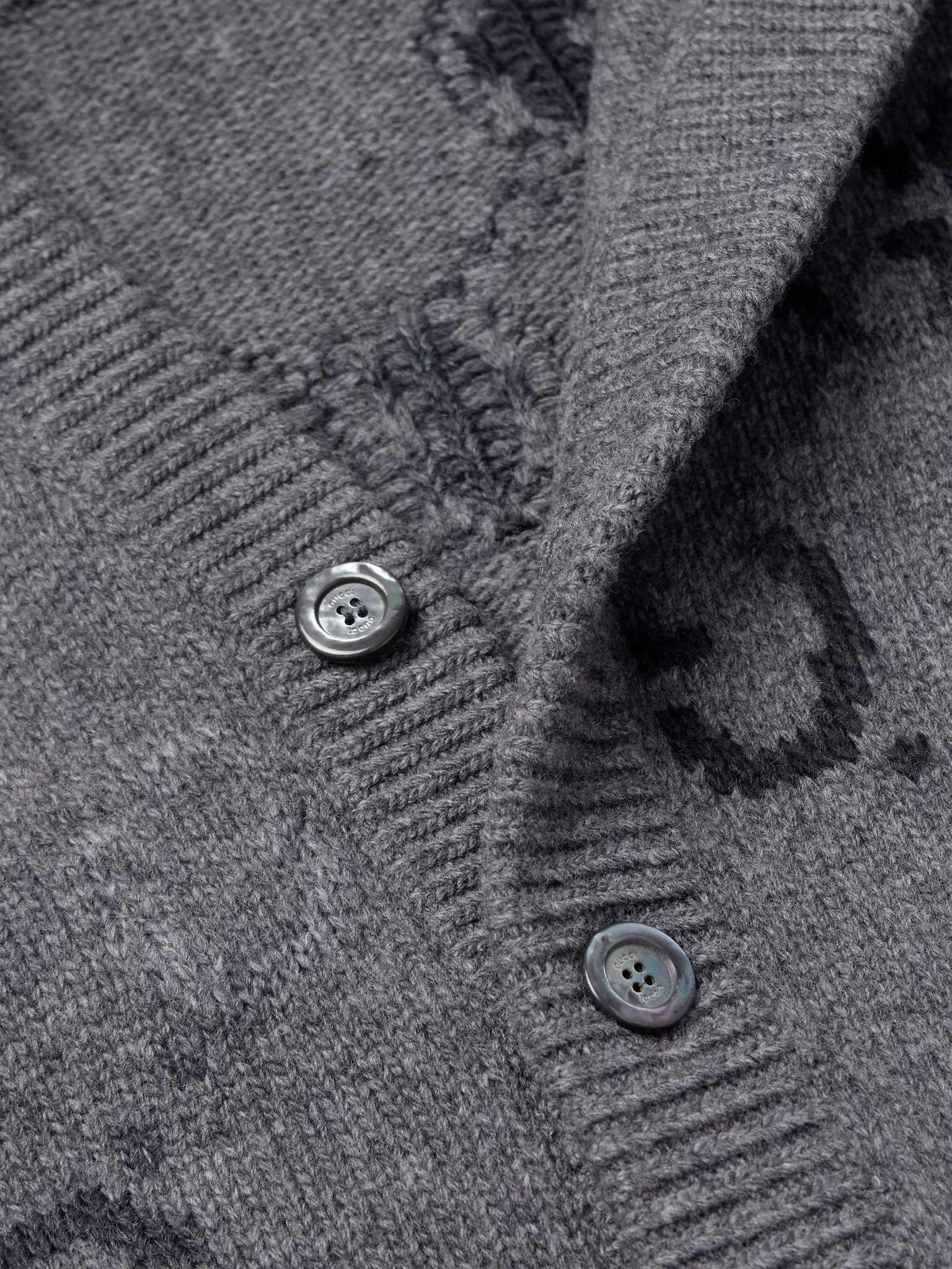 Logo-Jacquard Wool-Blend Cardigan - 5