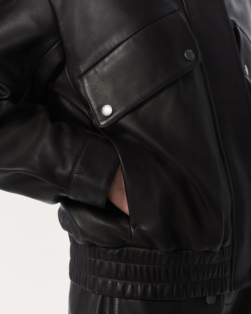 Aria Leather Bomber Jacket 5