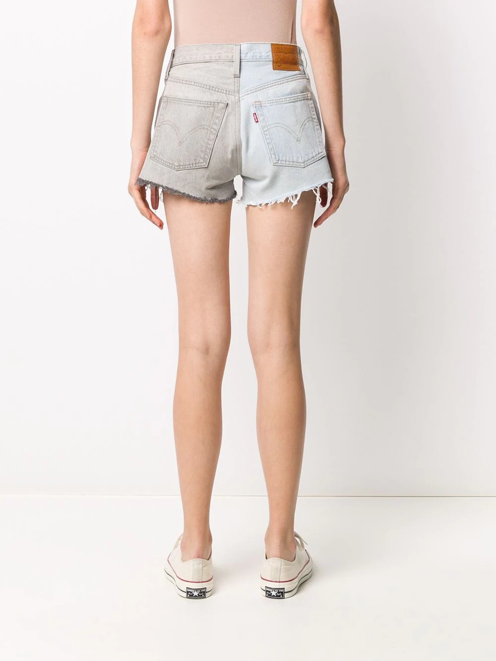 501 two-tone denim shorts - 4